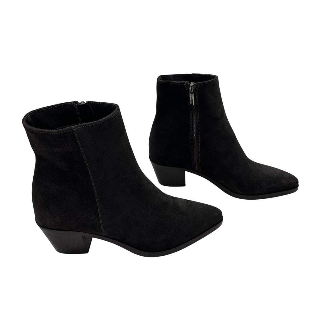 La Canadienne Women's Bootie Brown Italian Suede Leather‎ Paprika Zip Size 9M